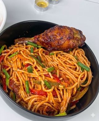 Spaghetti and chicken