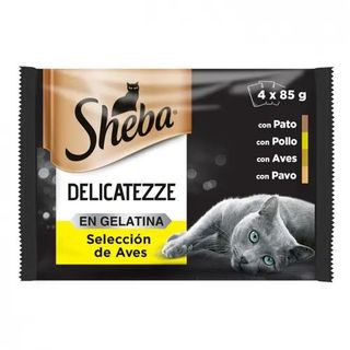 Sheba 4 X 85 Gr. Aves En Gelatina