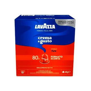 80 Capsule Alluminio Crema E Gusto Forte Lavazza Compatibile Nespresso