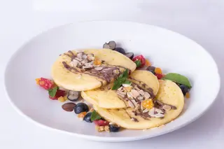 Baghrire chocolat et amandes effilées