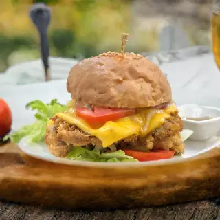 Robot Crispy Chicken Burger