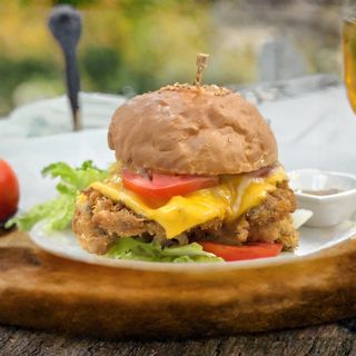 Robot Crispy Chicken Burger