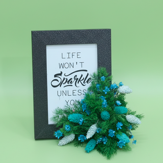 Portarretrato Floral Azul