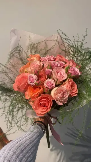 bouquet rose sfumature di rosa