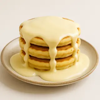 Tortita con chocolate blanco