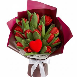 Букет"15 червоних тюльпанів"