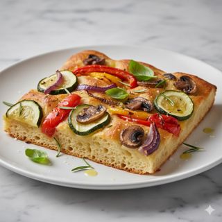 Mega focaccia vegetal