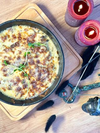 Запечена свинина з пюре