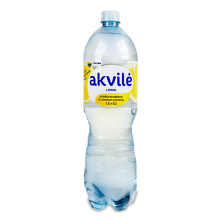 Вода столова Akvile зі смаком лимону слабогазована (1,5л)