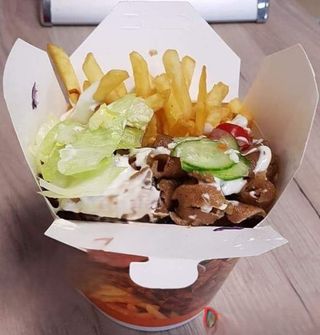Kebab box samo mięso i frytki 1000ml