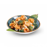 Langostinos con brocoli tempurizado [D]