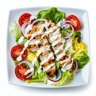 Ensalada Mediterránea Con Pollo