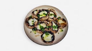Grilled mushrooms & cheese