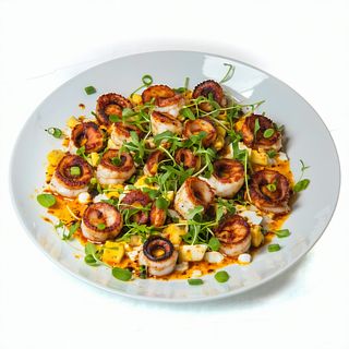 Ensaladilla de batata y pulpo