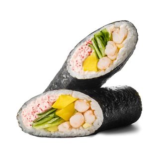 Суші шаурма з манго та креветками