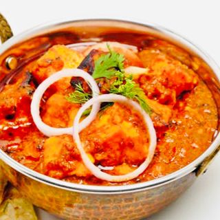 Paneer Madraz com Arroz