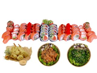 Philadelphia Set XL z Owocami morza w tempurze + 2 Sałatki