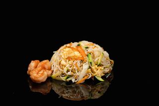 154 SPAGHETTI DI RISO CON GAMBERI