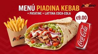 Piadina Kebab menù