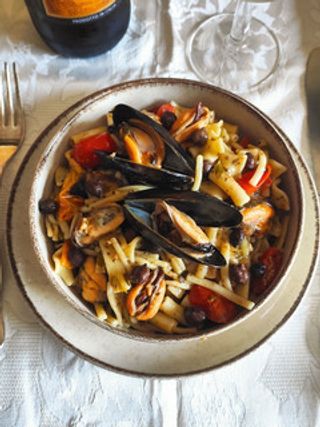 Sagne e ceci alla marinara