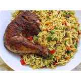 Party Fried Rice and BBQ Chicken Lap