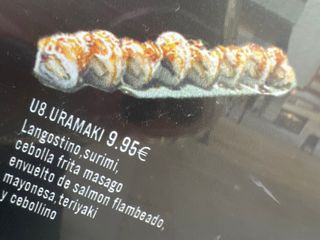 U8. Uramaki Langostino Y Surimi (8 Pzs.)