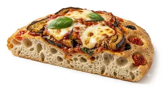 Focaccia alla parmigiana di melanzane