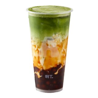 B18 Matcha black bubble milk tea