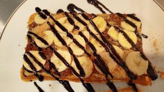 Waffle banana choco
