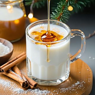 Lapte cu miere si scortisoara