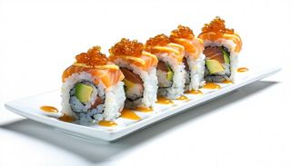 Uramaki spicy salmone roll