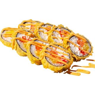 Roll w tempurze z łososiem