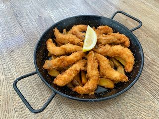 Creveti Pane pe pat de Cartofi