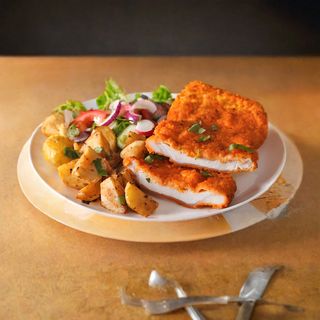 Milanesa De Pollo c/patatas