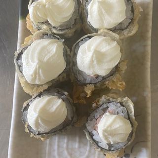 S57a Tempura maki salmone, Philadelphia
