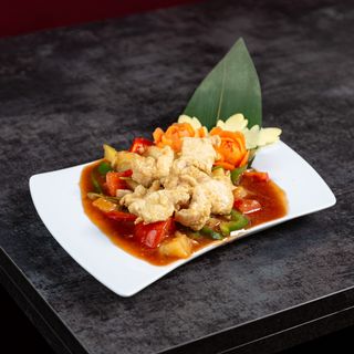 Warzywa w słodko-ostrym sosie z tofu