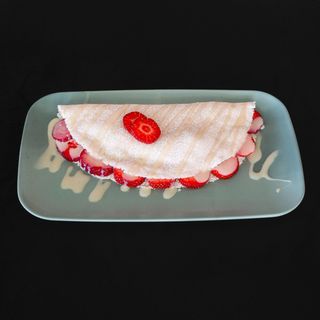 Tapioca de Leite Condensado e Morango