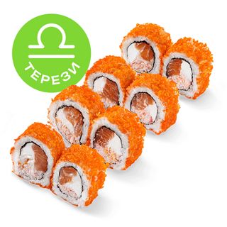 Кранч рол з лососем і крабміксом