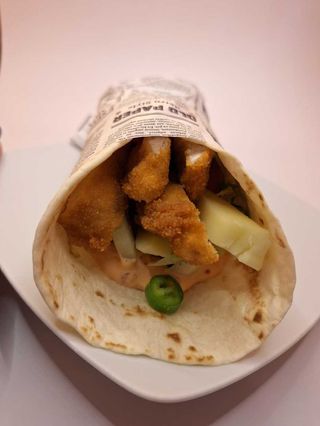 Șnițel wrap picant