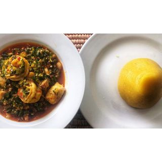 2 Eba + Mixed Okro + Beef (big)