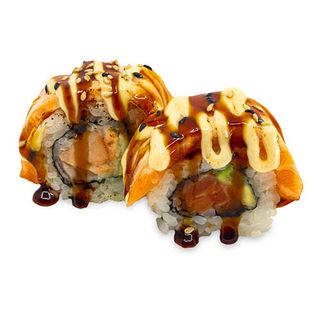Sushi De Salmón Flambeado Con Salsas De La Casa (8 Uds.)