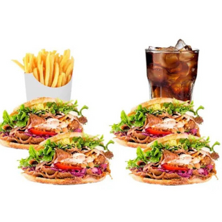 1 Patatas + Coca-Cola (1.25 lt.) + 4 kebab