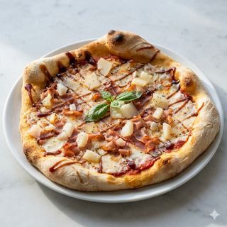 Pizza De Bacon Y Barbacoa