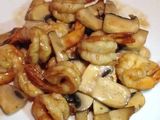 Gambas con Champiñones