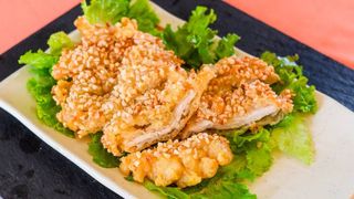 Peito de Frango Frito com Amêndoas