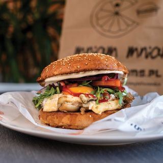 Wege burger z pieczarkami