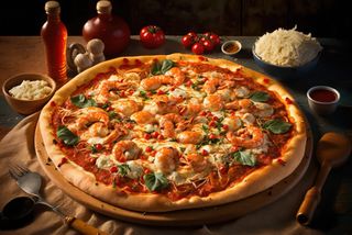 Shrimp pizza