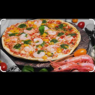 Pizza De Gambas (32 Cm.)