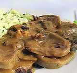 Телешки език с гъби (300г)