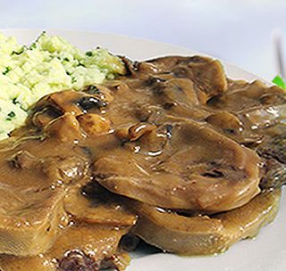 Телешки език с гъби (300г)